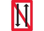 Panneau fluvial interdiction dépasser et croiser A4