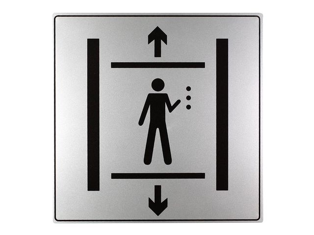 Plaquette Ascenseur - Iso 7001 200x200mm - 4380193