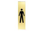 Plaquette Toilettes hommes verticales - Plexiglas or 170x45mm - 4491363