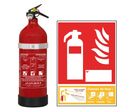 Pack extincteur poudre 2kg classe ABC + panneau extincteur ABC