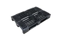 Manutan Expert - Palette plastique médium 1200x800 mm - Polyéthylène recyclé - 4 entrées - Gris foncé