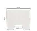 Écran de protection plexiglass transparent H 68 x L 90 x P 16 cm