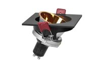 Support Spot GU10/MR16 Encastrable Carré Orientable Aluminium Noir et Or