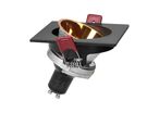 Support Spot GU10/MR16 Encastrable Carré Orientable Aluminium Noir et Or