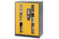 Armoire de sécurité pour produits inflammables et dangereux portes vitrées 465 litres