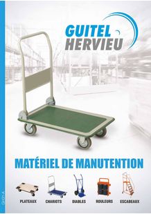 Matériel de manutention : plateaux, diables, chariots, rouleurs, escabeaux