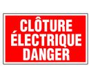 Panneau Danger cloture éléctrique - Rigide 330x200mm - 4160146