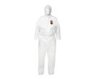 Combinaison de protection contre les particules et les éclaboussures avec capuche / Blanc / S
