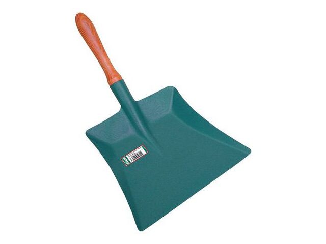 Forges De Magne - Pelle à poussières Métal Vert - Manche Bois - Largeur 22cm - Nettoyage Efficace
