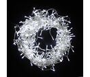 Rideau lumineux 360LED IP44 6M, 8 modes avec timer - câble transparent - Blanc Froid 6000K -