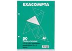 Fiche bristol Exacompta 17x22 petit carreaux perforées Blanc