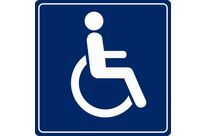 Plaquette de porte WC handicapés - Plexiglas couleur 90x90mm - 4033969