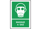 Panneau de premiers secours vertical masque à gaz
