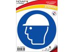 Panneau Casque de protection obligatoire - Vinyle adhésif Ø180mm - 4233345