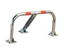 Mottez - Barrière de Parking Standard - 97 cm Largeur, 45 cm Hauteur - Acier Gris Rouge - Cylindre Clés Différentes - 10 Ans Garantie