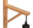 Applique Murale Bois Naturel 22.5cm pour Ampoule E27