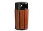 Corbeille publique bois-métal 40 L