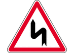 Panneau danger succession de virages A1d