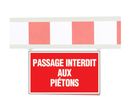 Panneau - Passage interdit aux piétons - pour barrière téléscopique - 1320338