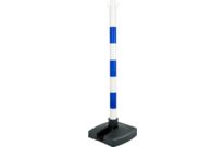 Poteau PVC Bleu/Blanc BI-POSE sur socle lesté 4kg - 2000468