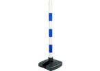 Poteau PVC Bleu/Blanc BI-POSE sur socle lesté 4kg - 2000468