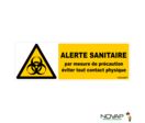Panneau Alerte sanitaire - mesure de sécurité - 450x150mm - 4064437