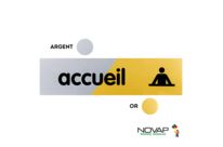 Plaquettes de porte 170x45mm - Accueil - Argent &amp;amp; Or