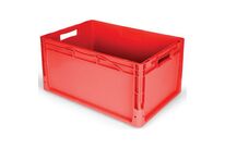 Bac norme Europe - Bac alimentaire rouge 60L - 600x400x320mm - Gerbable et résistant