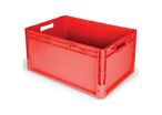 Bac norme Europe - Bac alimentaire rouge 60L - 600x400x320mm - Gerbable et résistant