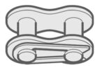 Liaison de raccordement pour chaîne à rouleaux | Renold 08B1S26