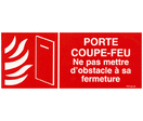 Panneau de signalisation PORTE COUPE FEU 