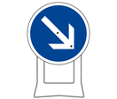 Panneau temporaire sur pied B21 flèche orientable