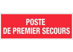 Panneau Poste premier secours - Rigide 330x120mm - 4140278