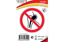 Panneau Interdit aux personnes avec un implant mécanique - Vinyle adhésif Ø80mm - 4230092