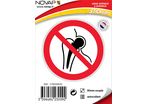 Panneau Interdit aux personnes avec un implant mécanique - Vinyle adhésif Ø80mm - 4230092
