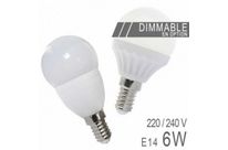 Ampoule LED E14 6W équivalent 50W dimmable G45 Blanc Chaud (3000K)