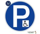 Panneau Parking réservé aux handicapés - Classe 1 - Ø450mm - 4083018