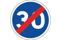 Panneau fin de vitesse minimale obligatoire - B43 - Personnalisable