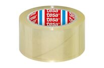 Tesa - Ruban adhésif transparent 66m x 50mm - Silencieux et résistant à l'humidité - Idéal pour emballer