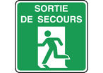 Panneau d'évacuation sortie de secours à gauche