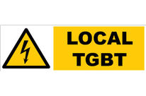 Panneau Danger Local TGBT - Rigide 450x150mm - 4062945