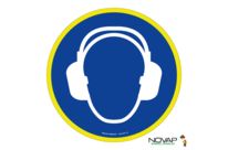 Panneau Port du casque anti-bruit obligatoire - haute visibilité - Novap