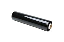 Manutan Expert - Rouleau Film Étirable Noir 450mm x 300m - Opaque et Résistant - Idéal Palettisation et Protection