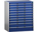 Bott - Armoire Multitiroirs SL-10712-10.2 - 10 Tiroirs Bleus - Charge 1500kg - Acier Gris - Livrée Montée