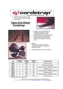 Tapis anti-glisse pour le transport