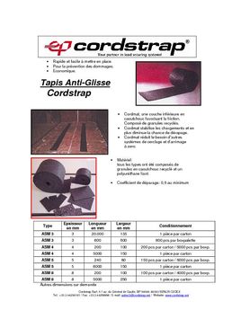 Tapis anti-glisse pour le transport