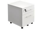 Caisson mobile 2 tiroirs blanc.