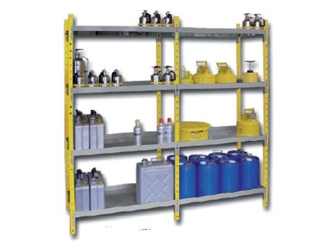 Rayonnages en acier pour produits inflammables et polluants