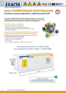Armoires de sécurité sous paillasse pour le stockage de produits chimiques et inflammables