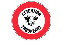 Panneau Attention troupeaux - Rigide Ø300mm - 4060293